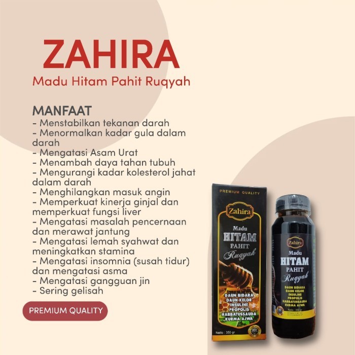 

ORIGINAL Madu Hitam Pahit Ruqyah Zahira 330 Gram PREMIUM