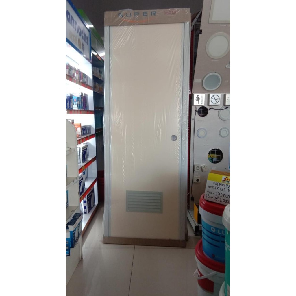 Pintu Pvc Kamar Mandi Phoenix Kunci Bulat - Putih Projectstore11