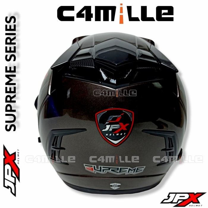 HELM JPX DOUBLE VISOR GUN METAL / ABU ABU