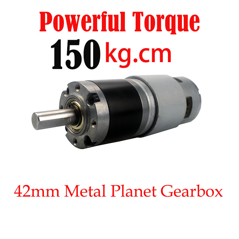 JBS 12V24VDC Low Speed Long Life Super Powerful Torque 42mm Planetary Gearbox Gears 775 Motor Planet