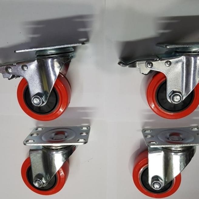 Roda Pu Caster RHJ Tw 4" (2 rem 2 hidup )