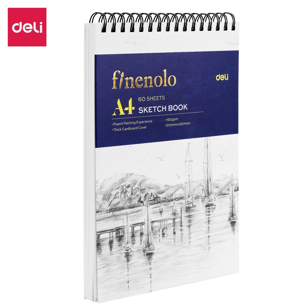 

Deli Finenolo Sketch Book / Buku Gambar Sketsa A4 160GSM 60 Lembar EC27X