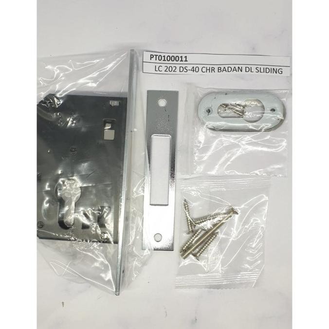 favorit] SOLID BADAN KUNCI PINTU SLIDING / PINTU GESER (LC 202 DS-40 CHR)