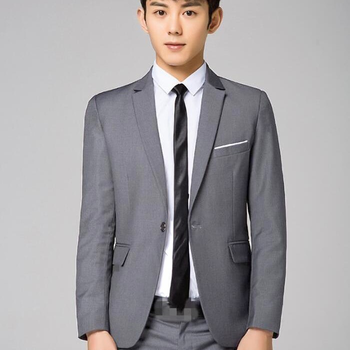 Jas blazer/jas resmi/jas pria - Abu-abu