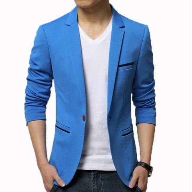 Jas Blazer Warna biru muda Jas Biru BCA