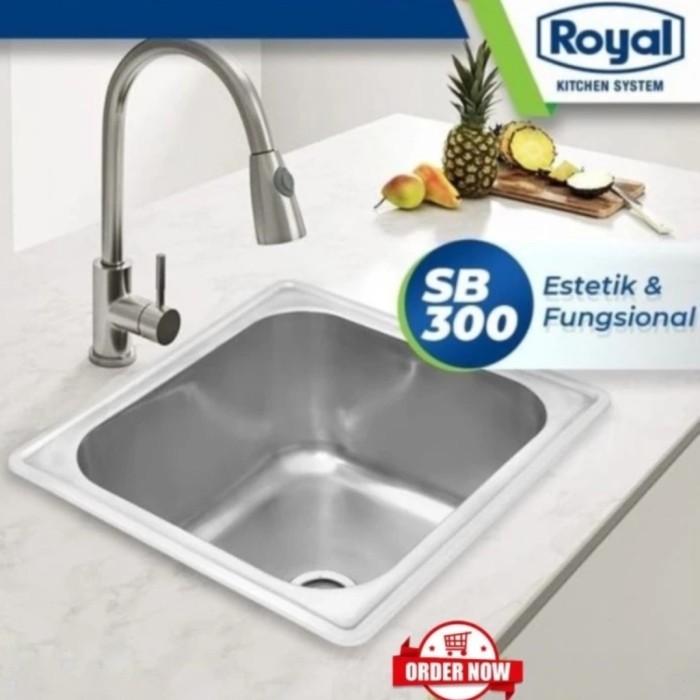 Kitchen Sink Satinless 1 Lubang Royal SB300