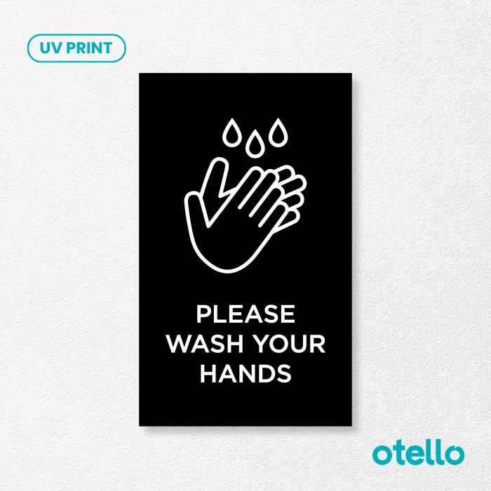 

Sign Papan Please Wash Your Hands | Label Akrilik Tempel Cuci Tangan