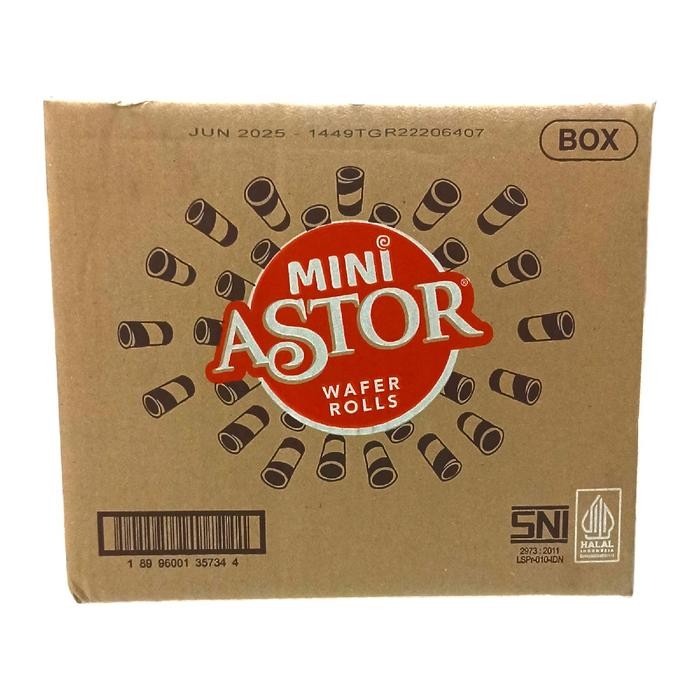 

Terbaru!! 1 Karton/Dus Mini Astor Box Wafer Rolls 20 Gram Isi 6 Box @10 Pcs Biskuit Food Snacks