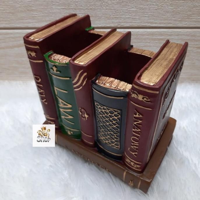 

Pajangan Dekorasi Meja Vintage Tempat Pensil Dummy Buku Hiasan Meja TF