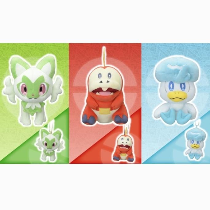 Pokemon Center Scarlet Violet Sprigatito Plush Boneka Fuecoco Quaxly