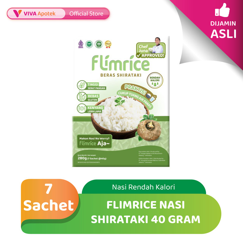 

Flimrice Nasi Shirataki 40 Gram (7 Sachet)