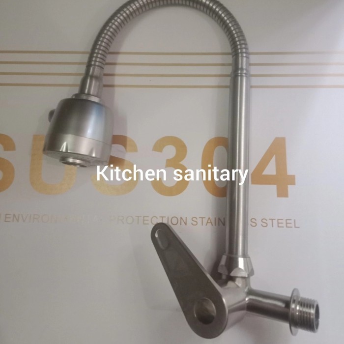 Kran flexible tembok stainless / Kran tembok cuci piring