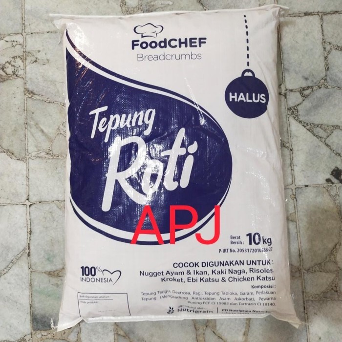 

BARANG TERLARIS tepung roti breadcrumbs mix Halus Food Chef 10kg