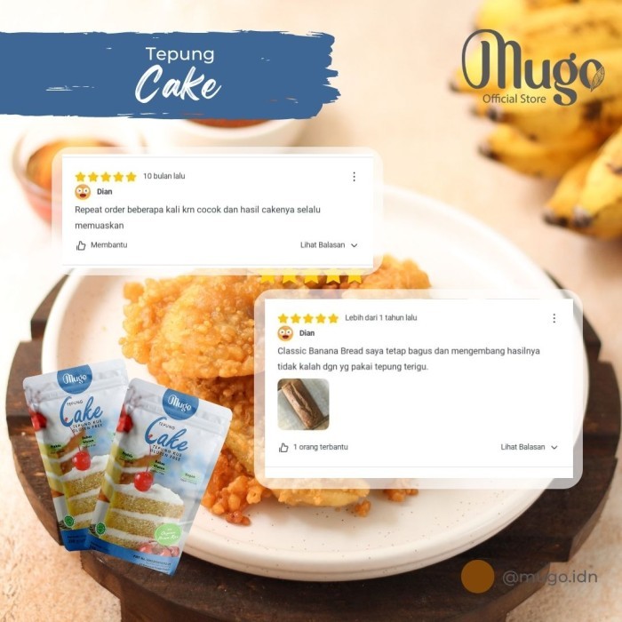 

BARANG TERLARIS Paket Baking Tepung Gluten Free MUGO (Bread, Cake, Cookies)