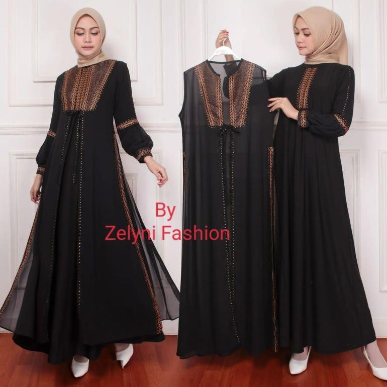 MUSLIM - BUSUI GAMIS TURKI ABAYA TURKEY PREMIUM ROMPI LEPAS BALON EKSLUSIF CERUTY TERLARIS