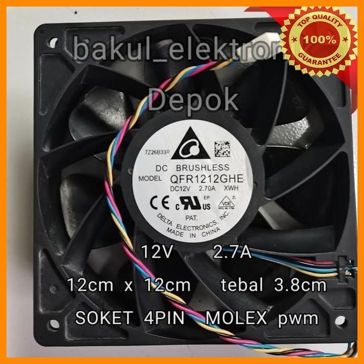 [BKE] FAN PC FAN ANTMINER 12CM DELTA 12V 2.7A