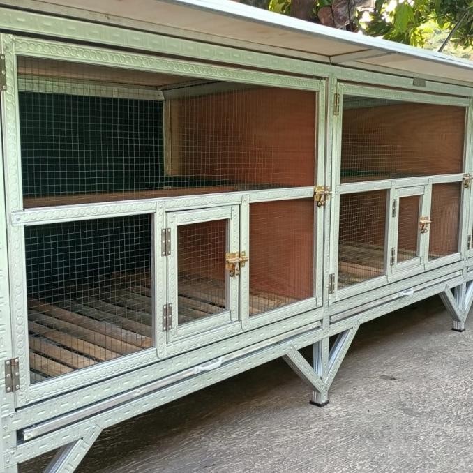 kandang ayam besi 2 pintu minimalis.