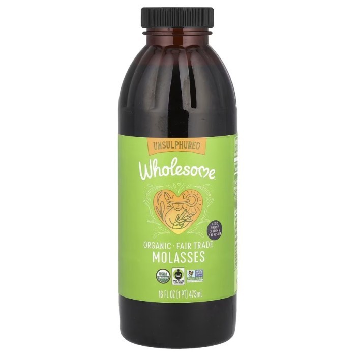 Wholesome Sweeteners, Organic Molasses, Unsulphured (473 ml)
