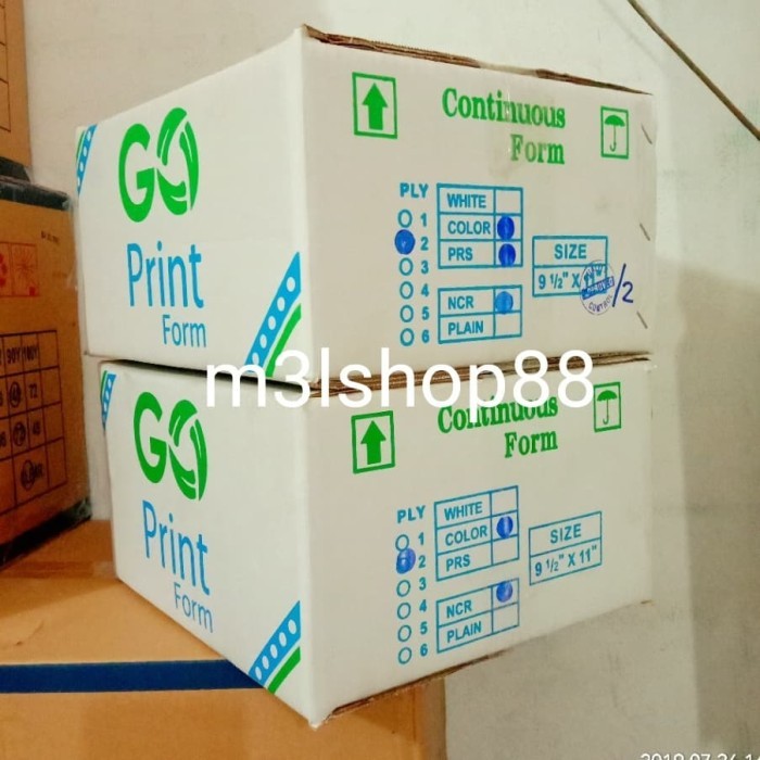 

Kertas komputer /continuous form /kertas print 2 ply merk Go Print