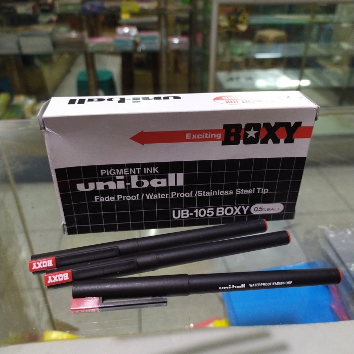 

bolpen uniball boxy 0.5 merah