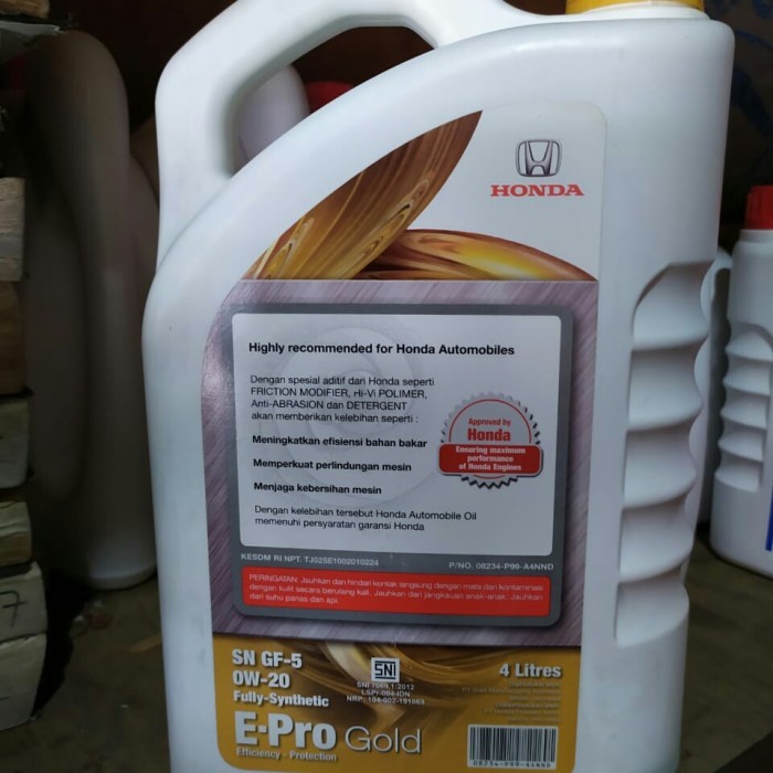 OLI MESIN MOBIL HONDA EPRO E-PRO GOLD 4 LITER ASLI ORI