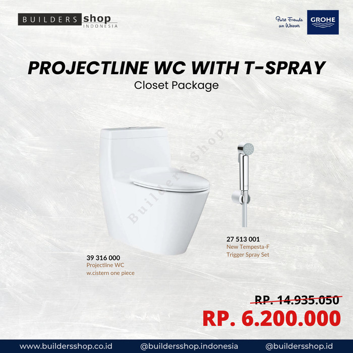 GROHE Projectline WC One Piece With Trigger Spray 39316000.27513001
