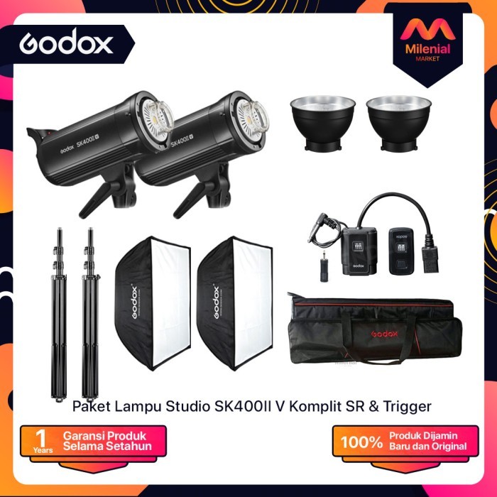 Paket Lampu Studio Godox SK400II V SK400IIV SK400 II V