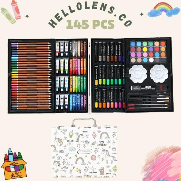 

CRAYON SET 145 PCS KOPER BESI / ALAT GAMBAR / WATER COLOUR / KID DRAW