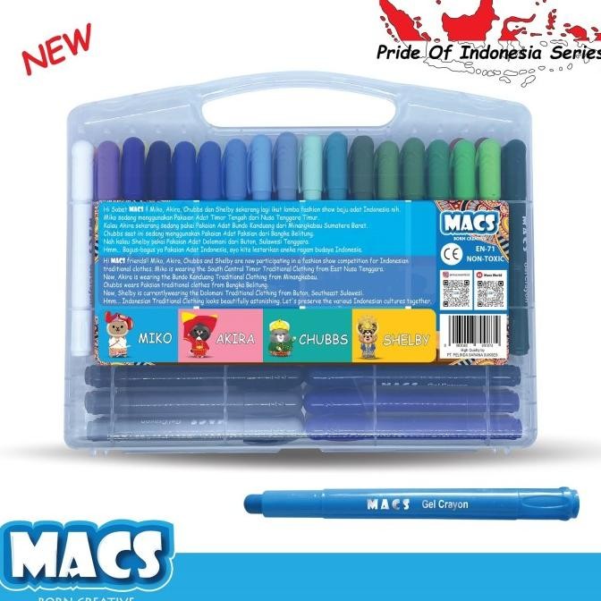 

KRAYON MACS SILKY GEL CRAYON 48 COLOR / WARNA