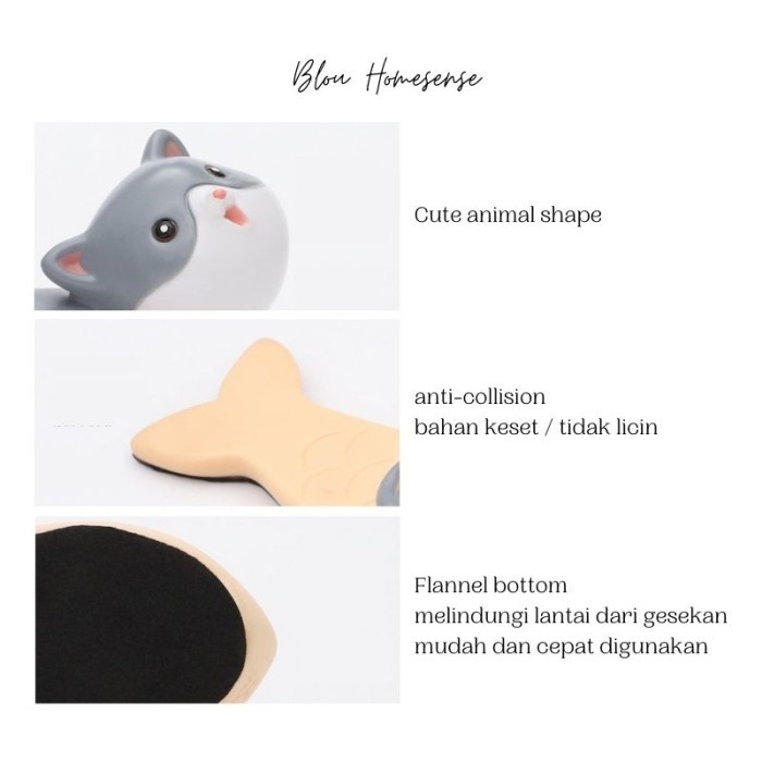 Blou Karet ahan gganjal Ganjal Pintu Door Stopper Lucu Aesthetic