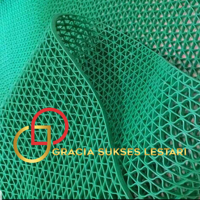 Keset Karpet Karet PVC Anti Slip Meteran Jaring