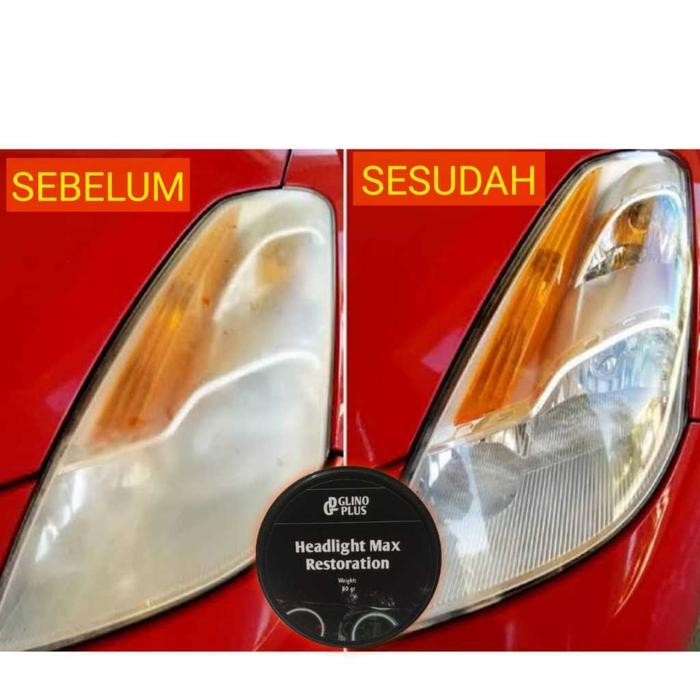 TERMURAH HEADLIGHT RESTORER PEMBERSIH KACA MIKA LAMPU DEPAN MOBIL KUNING HEADLAMP CLEANER LAMP