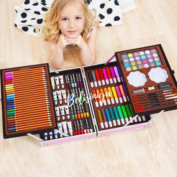 

CRAYON ART SET KOPER CRAYON MEWARNAI ANAK ALAT LUKIS SEKOLAH 145 PCS