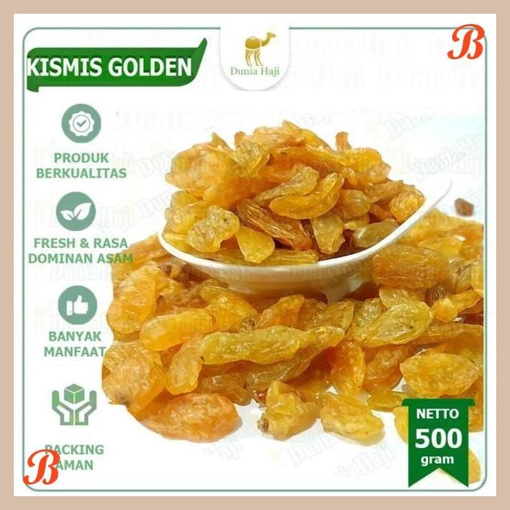 

| DH | KISMIS GOLDEN / GOLDEN RAISIN / OLEH OLEH HAJI DAN UMROH / 500GR