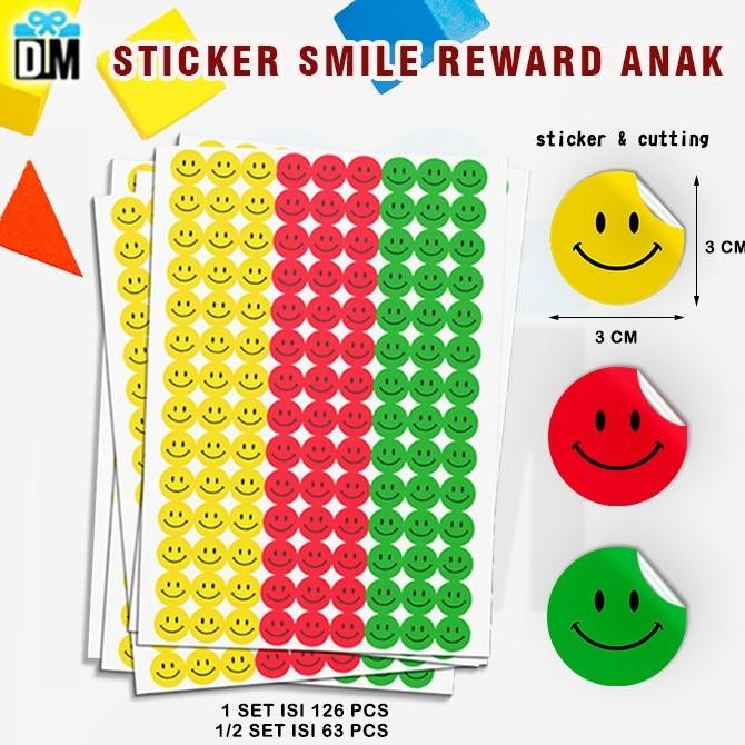 

^%^%^%^%] Sticker Smile Reward Chart Kids Stiker Anak Warna Warni Hadiah Anak #M