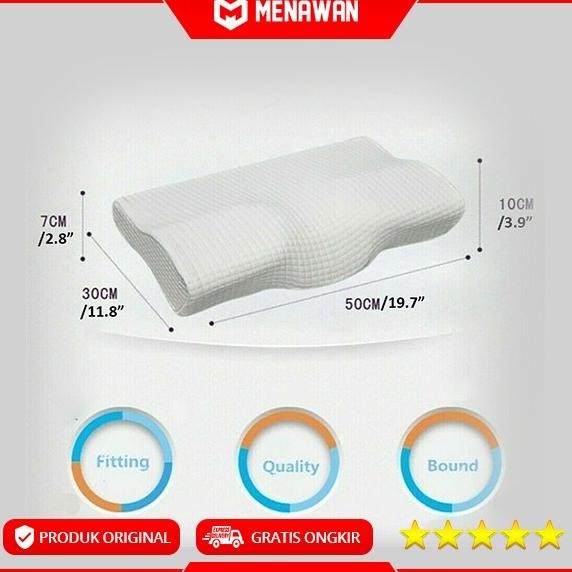 Grosir Orthopedic Memory Foam Pillow Butterfly Bantal Leher Kepala Ortopedi