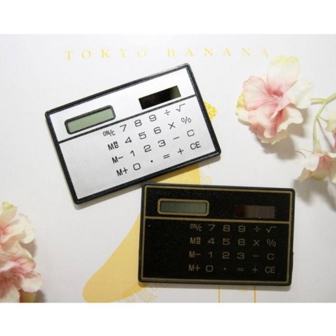 

*#*#*#] Souvenir Kalkulator Kecil Slim Card Calculator - Solar Powered