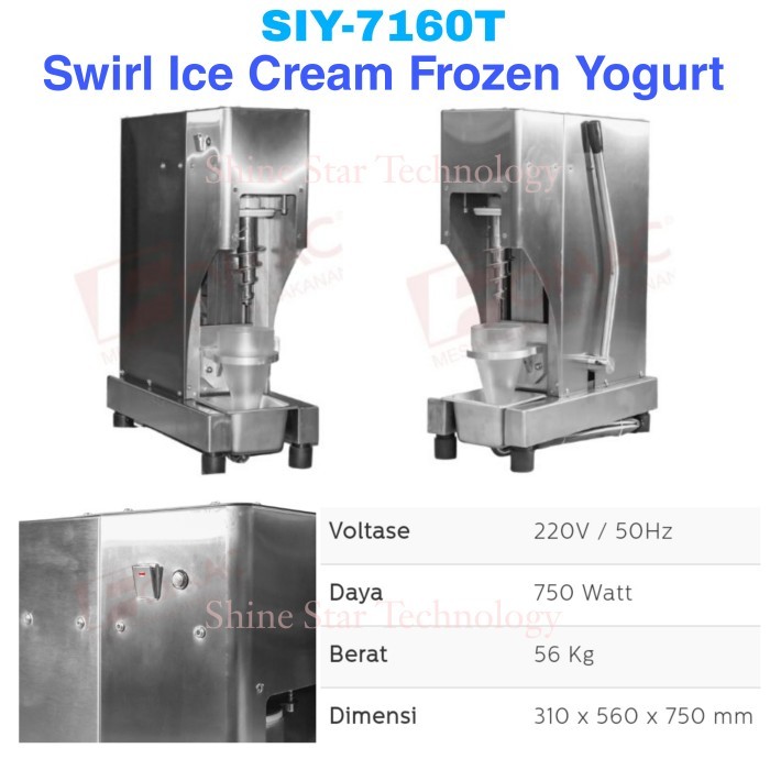 FOMAC Swirl Ice Cream Frozen Yogurt  Mesin Es Krim McFlurry SIY-7160T FOMAC