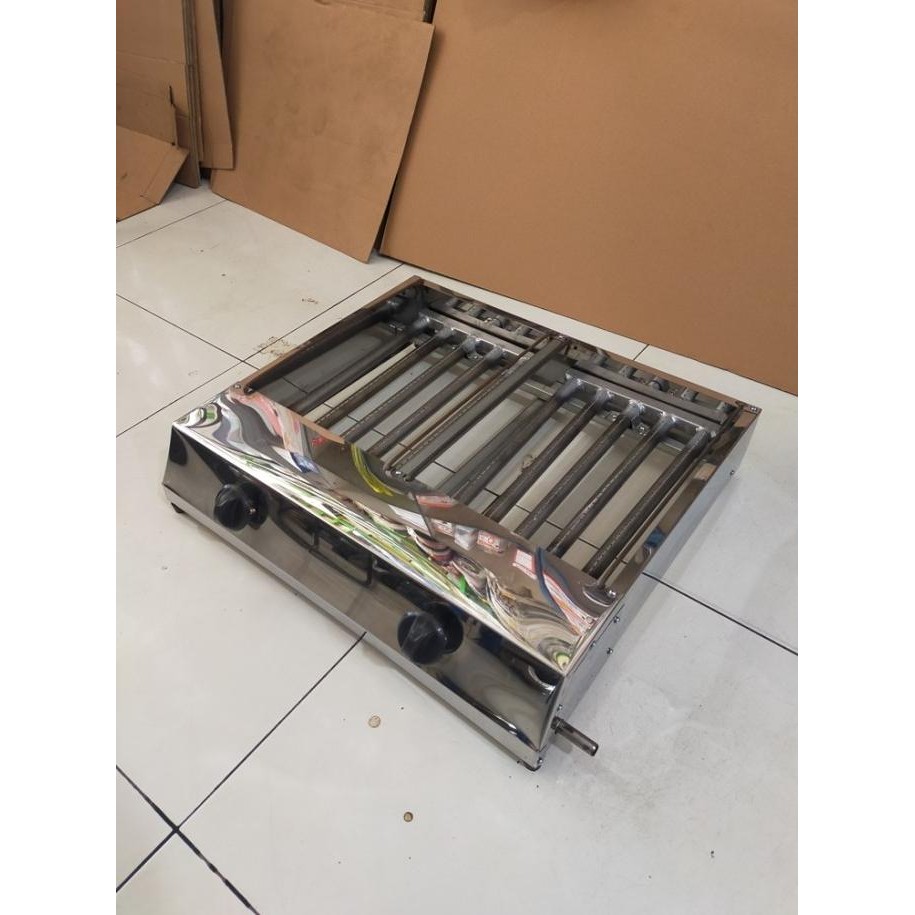 ] Kompor Gas Takoyaki,Telur Puyuh 2 Tungku Tanpa Cetakan