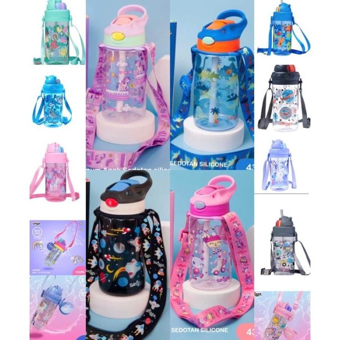 MM Botol Minum Smiggle Tritan Sedotan Anak Sekolah 430ml / Tumbler Sminggle 430ml TB