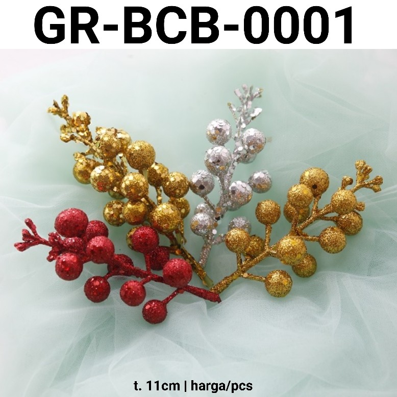 GR-BCB-0001  Cake topper hiasan kue buah ceri cherry natal christmas (mainan)