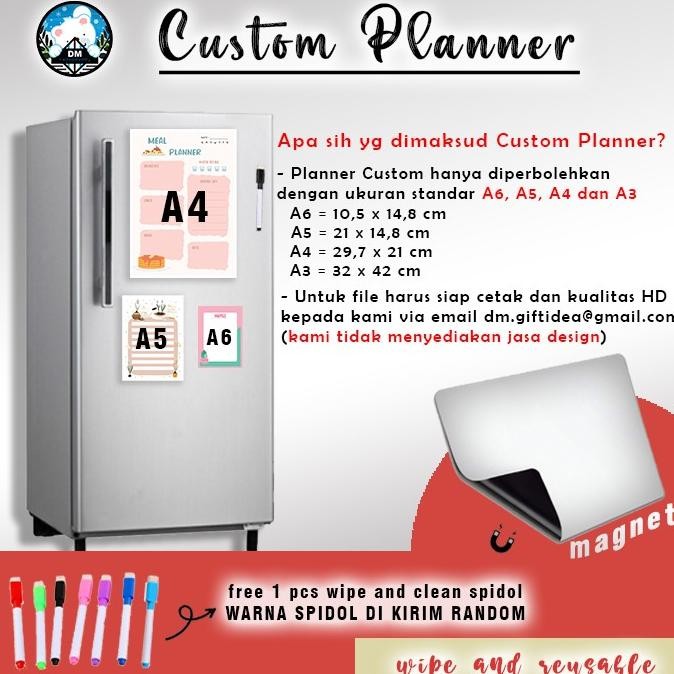 

Ready stock] Planner Magnetic A6 A5 A4 Papan Jadwal Magnet Kulkas Weekly Dai