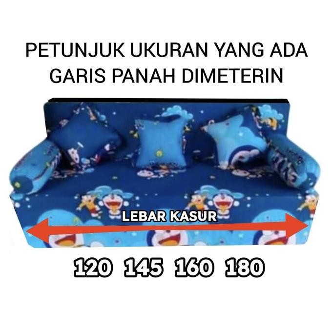 Promo Sarung Sofabed Busa Inoac/Royal Tebal 20 Cm No 1 2 3 4 / Seprai Resleting Kasur Busa Sofa Bed 