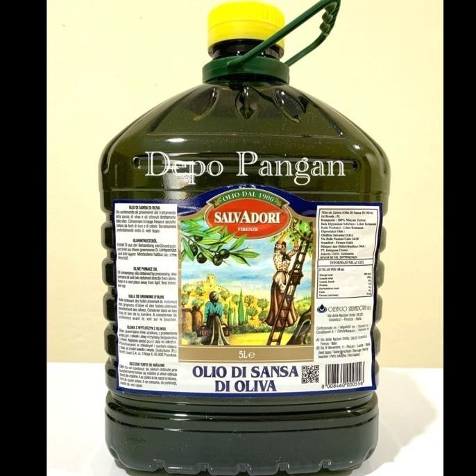 

SALVADORI POMACE OLIVE OIL 5L MINYAK ZAITUN MASAK IMPORT ITALY M2469
