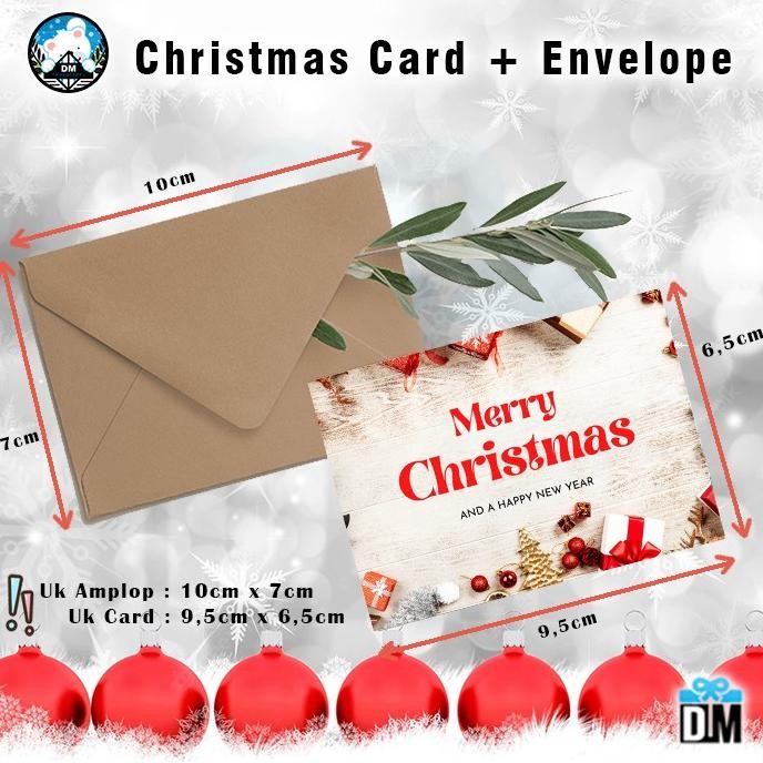 +%+%+%] Kartu Ucapan Natal Christmas Card Greeting Card Amplop Kraft Joyfull #