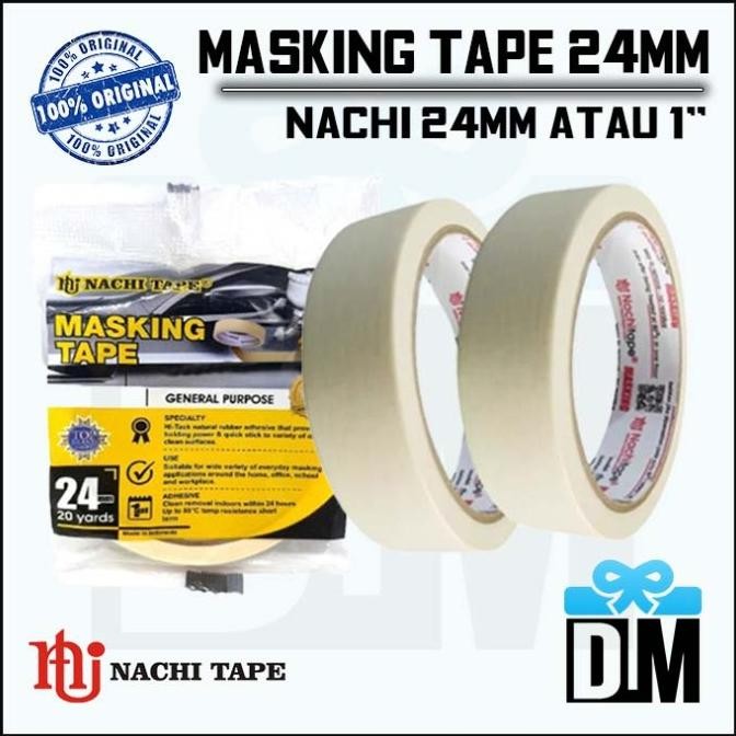 

;&;&;&;&] MASKING TAPE 24 mm Solasi Lakban Selotip Label Sticker Roll Kertas