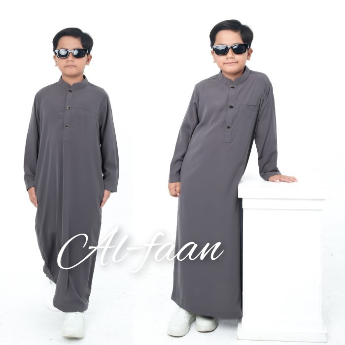 JUBAH ANAK PRIA JUBAH REMAJA GAMIS ANAK JUBAH MUSLIM PRIA PANJANG HITAM KATUN ROBES