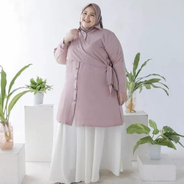 ARLETA TUNIK JUMBO WANITA LD 120 130 ATASAN MUSLIM WANITA JUMBO