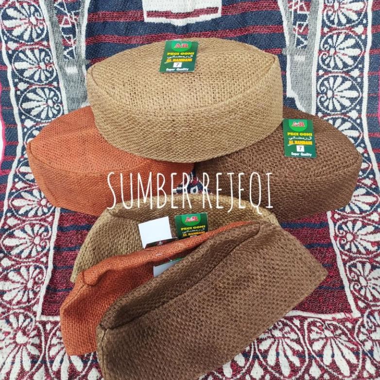 Berkah Sale Peci Goni Songkok Goni Kopyah Karung Goni Premium Kopeah Rajut Goni Kang Goni Peci Habib