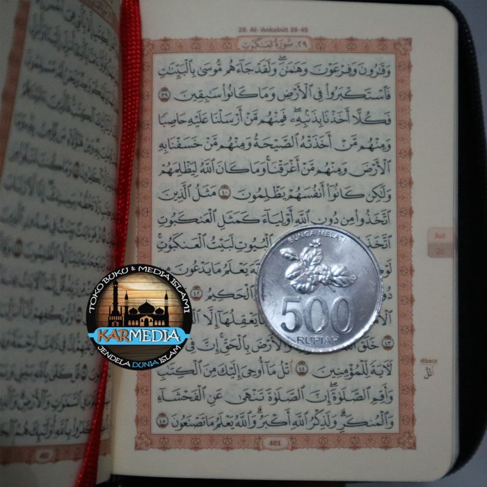 A7 Darsyafii Al Quran Mushaf Madinah Saku Resleting Utsmani